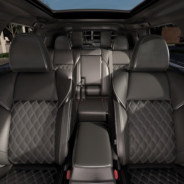 2026 Nissan Rogue Plug-in Hybrid interior view of interior seating with 3 rows and 7 seats.