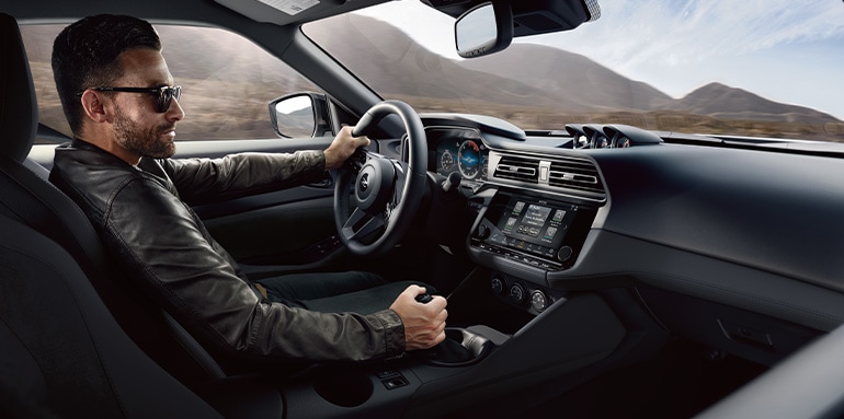 2026 Nissan Z driver in cockpit with black interior