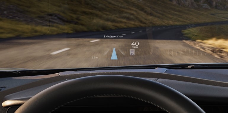 2027 Nissan Murano interior view highlighting Head-Up Display